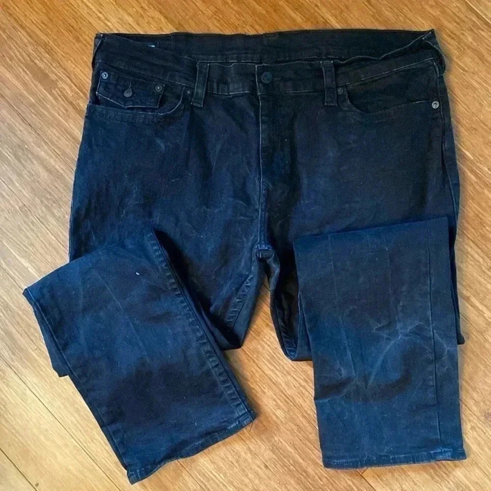 True Religion black jeans - size 44 - RICKY - relaxed straight